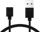 Powertech USB 2.0 Cable USB-A male - Magnetic Μαύρο 1m (PT-566)