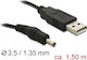 DeLock USB 2.0 Kabel USB-A-Stecker - DC Schwarz 1.5m 82377