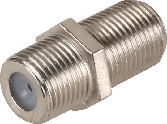 Muzik Μετατροπέας F-Connector female σε F-Connector female Ασημί 1τμχ CP21-01-065C