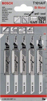 Bosch T101AIF Blade Clean for Hard Wood for Wood 100mm 5pcs