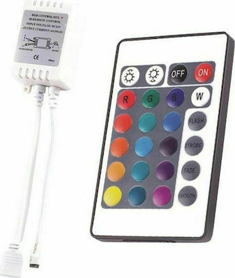 Eurolamp Ασύρματο RGB Controller IR με Τηλεχειριστήριο για Ταινίες LED 147-70601