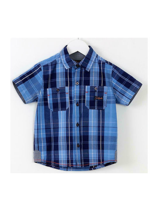 Losan Kids Checked Shirt Blue