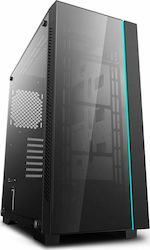 Deepcool Matrexx 55 V3 Jocuri Turnul Midi Cutie de calculator cu fereastră laterală și iluminare RGB Negru