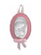 Prince Silvero Heilige Ikone Kinder Amulett mit der Jungfrau Maria Pink aus Silber MB-D514-R