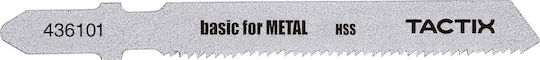 Tactix Jig Saw Blade for Metal 75mm with Fine Tooth 5pcs 436101