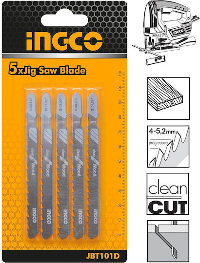 Ingco JBT101D Blade for Wood 74mm 5pcs