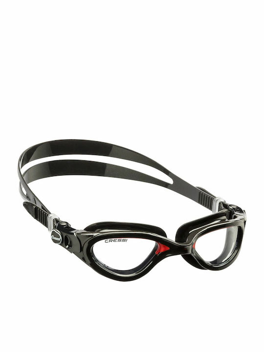 CressiSub Flash Swimming Goggles Adults with Anti-Glare Lenses Black Black