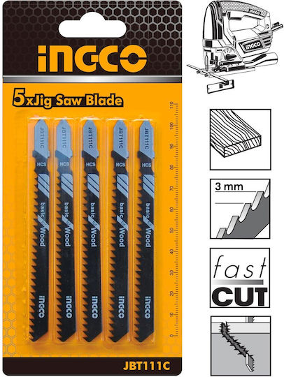 Ingco JBT111C Blade for Wood 74mm 5pcs