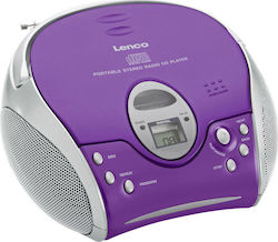 Lenco Portable Radio-CD Player Equipped with CD / MP3 / Radio Purple