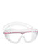 CressiSub Skylight Swimming Goggles Adults with Anti-fog Lenses Clear White Pink