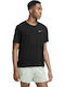 Nike Miler Herren Sport T-Shirt Kurzarm Dri-Fit Schwarz