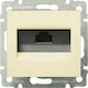 Legrand Valena Einzeln Netzsteckdose RJ45 ohne Rahmen Typ Cat6 in Beige Farbe 774146