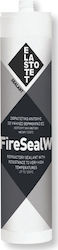 Elastotet Fireseal W Σφραγιστική Σιλικόνη Υψηλής Θερμοκρασίας Μαύρη 280ml