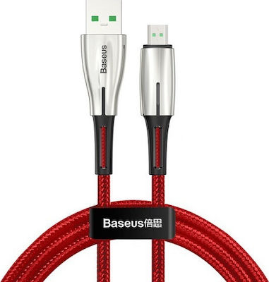 Baseus Waterdrop 1m Braided USB 2.0 to micro USB Cable Red (CAMRD-B09)