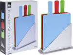 Excellent Houseware Rectangular Plastic Chopping Board Set Multicolour 4pcs