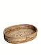 Espiel Cane Bread Basket Wooden Brown 30x20x8cm