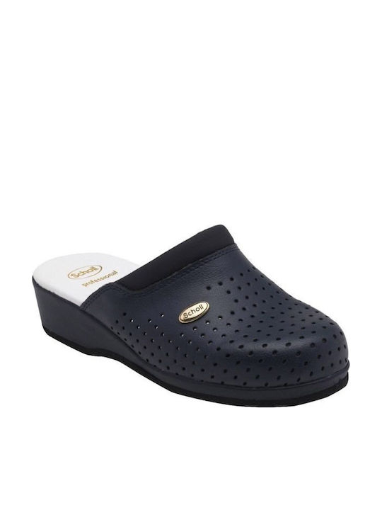 Scholl Super Comfort Δερμάτινα Ανατομικά Σαμπό Μπλε Scholl Super Comfort Δερμάτινα Ανατομικά Σαμπό Μπλε