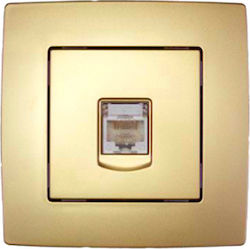 Elmark City Single Network Socket RJ45 Cat5 Gold 190282