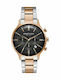 Kenneth Cole Ανδρικό Ρολόι 43mm Χρονογράφος Μπαταρίας με Ασημί Μεταλλικό Μπρασελέ