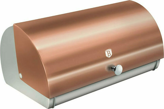 Berlinger Haus Metallic Line Кутия за хляб с капак Inox Rose Gold Collection 38.5x28x18.5см