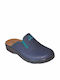 Fly Flot Women's Leather Anatomic Clogs Blue