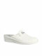 Parex Anatomic Leather Women's Slippers In White Colour 12514028.W