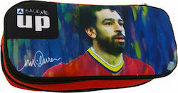 Back Me Up Fabric Pencil Case Celebrity Icons Football Salah with 2 Compartments Multicolour