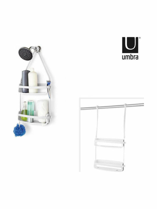 Umbra Wall Mounted Bathroom Shelf Plastic with 2 Shelves 31.8x9.5x64.8cm White