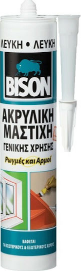 Bison Acrylic Universal Acrylic Mastic for Wood White 300ml