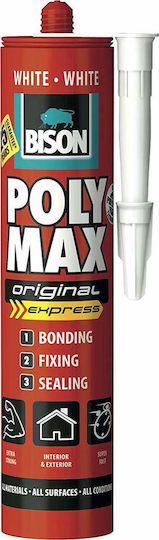 Bison Poly Max Original Express Σφραγιστική Σιλικόνη Ξύλου Λευκή 280ml