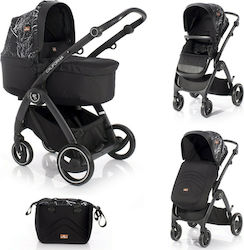 Lorelli Califrornia 2 in 1 Adjustable 2 in 1 Baby Stroller Suitable for Newborn Black Marble 10021572098