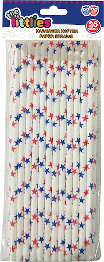 The Littlies Paper Straws Multicolour Stars 25 Pieces
