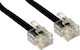 Powertech Плосък Телефонен кабел RJ11 6P4C 20м Черно (CAB-T012)