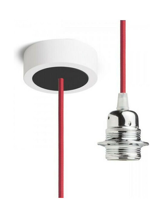 Rendl Light Studio Hex Pendant Light Suspension for Socket E27 Red