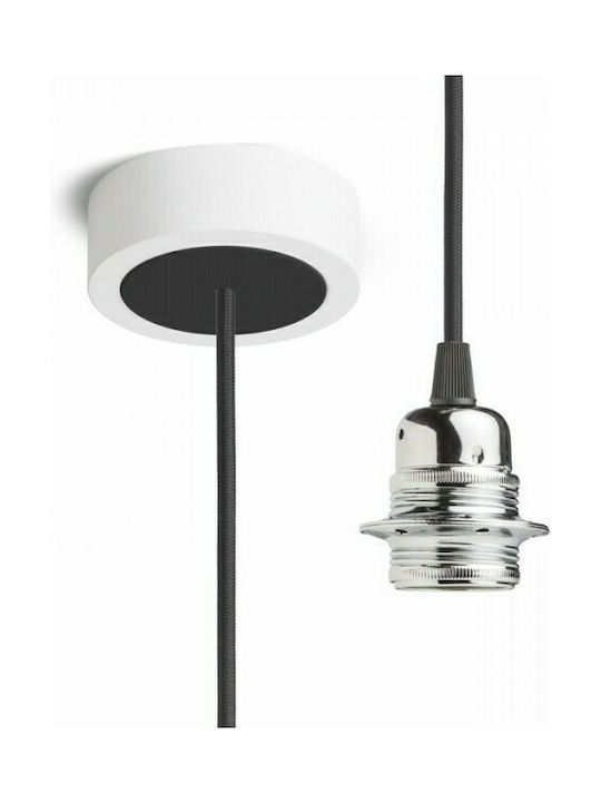 Rendl Light Studio Hex Pendant Light Suspension for Socket E27 Black