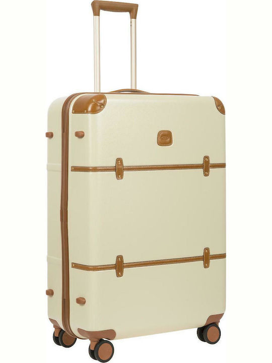 Bric's Milano Großer Hartgepäckkoffer Beige mit 4 Rädern Höhe 76cm