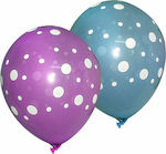 Set of 6 Balloons Latex Multicolour 23cm