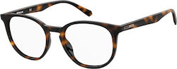 Polaroid Plastic Eyeglass Frame Brown Tortoise PLD D381 086