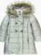 Kids' Casual Jacket Short with Hood Silver