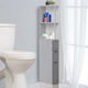 HomCom Floor Bathroom Column Cabinet L15xD33xH136cm White