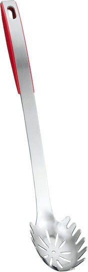 Metaltex Deep Pasta Spoon Colander Stainless Steel Red
