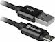 Defender Braided USB 2.0 to micro USB Cable Μαύ...