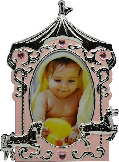 Ankor Circus Kinder Fotorahmen Versilbert Rosa 10x15cm