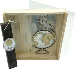 Candle Adventure set with handmade box-frame