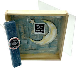 Candle Space set with handmade box-frame