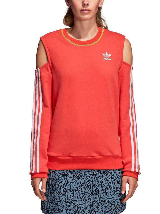 Cut Out Damen Sweatshirt Scarlet Red