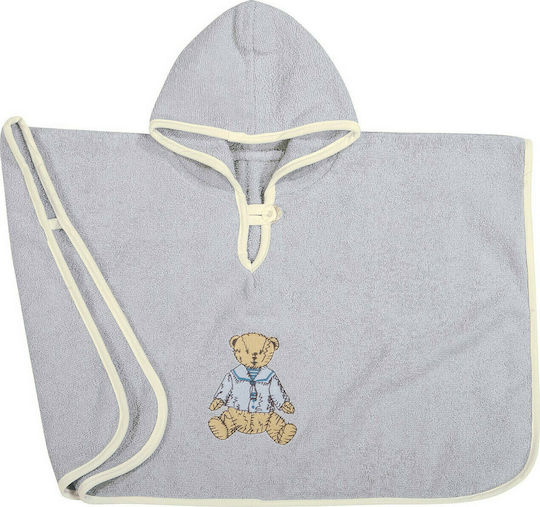 Greenwich Polo Club Baby Poncho Bathrobe Hooded 2937 Gray 40x60cm