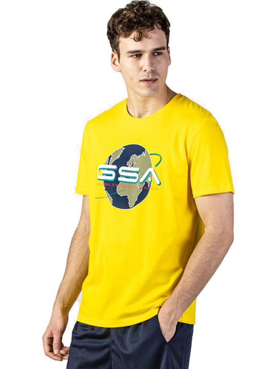 GSA Organicplus Earth T-shirt Bărbătesc cu Mânecă Scurtă Galben