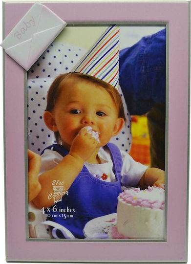 Ankor Dosar Baby Cadru de poze pentru copii Rama foto Metalic Roz 10x15cm