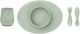 Ezpz Feeding Set Tiny made of Silicone Green 3pcs